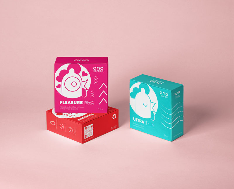 Cinco packaging de condones. Potentes, inspiradores, necesarios