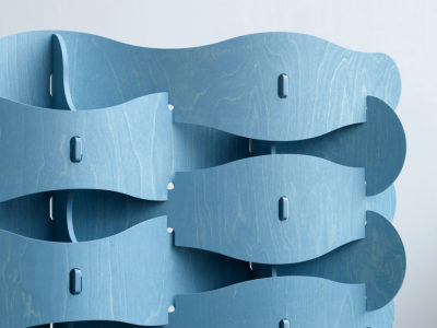 Textile Veneer, el separador de ambientes "tejido" de Else-Rikke Bruun. © Anders Sune Berg