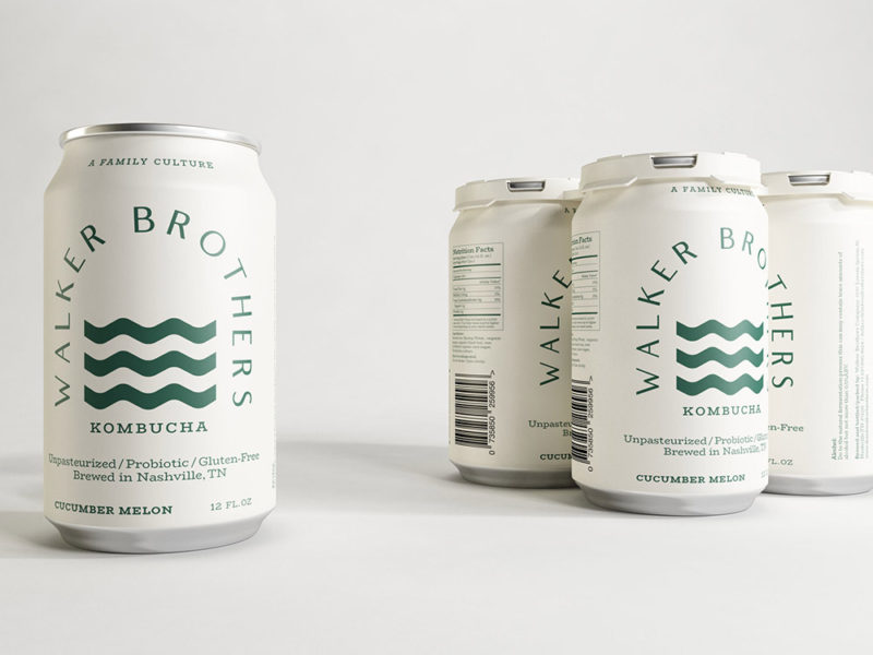 Makebardo desarrolla la identidad de Kombucha Walker Brothers