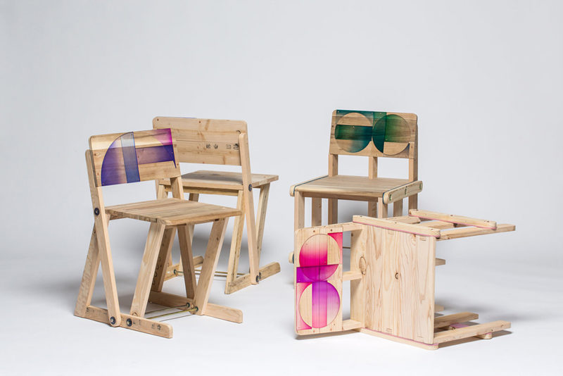 Patterned Pallet, las sillas upcycling de Craft Combine