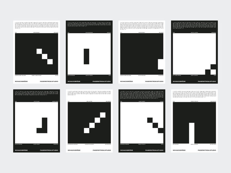 Schackbräde, el ajedrez según Fagerström. Una serie de pósteres impecable