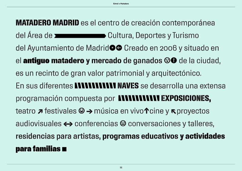 Matadero Stencil, la deliciosa tipográfia de Extra! para Matadero Madrid