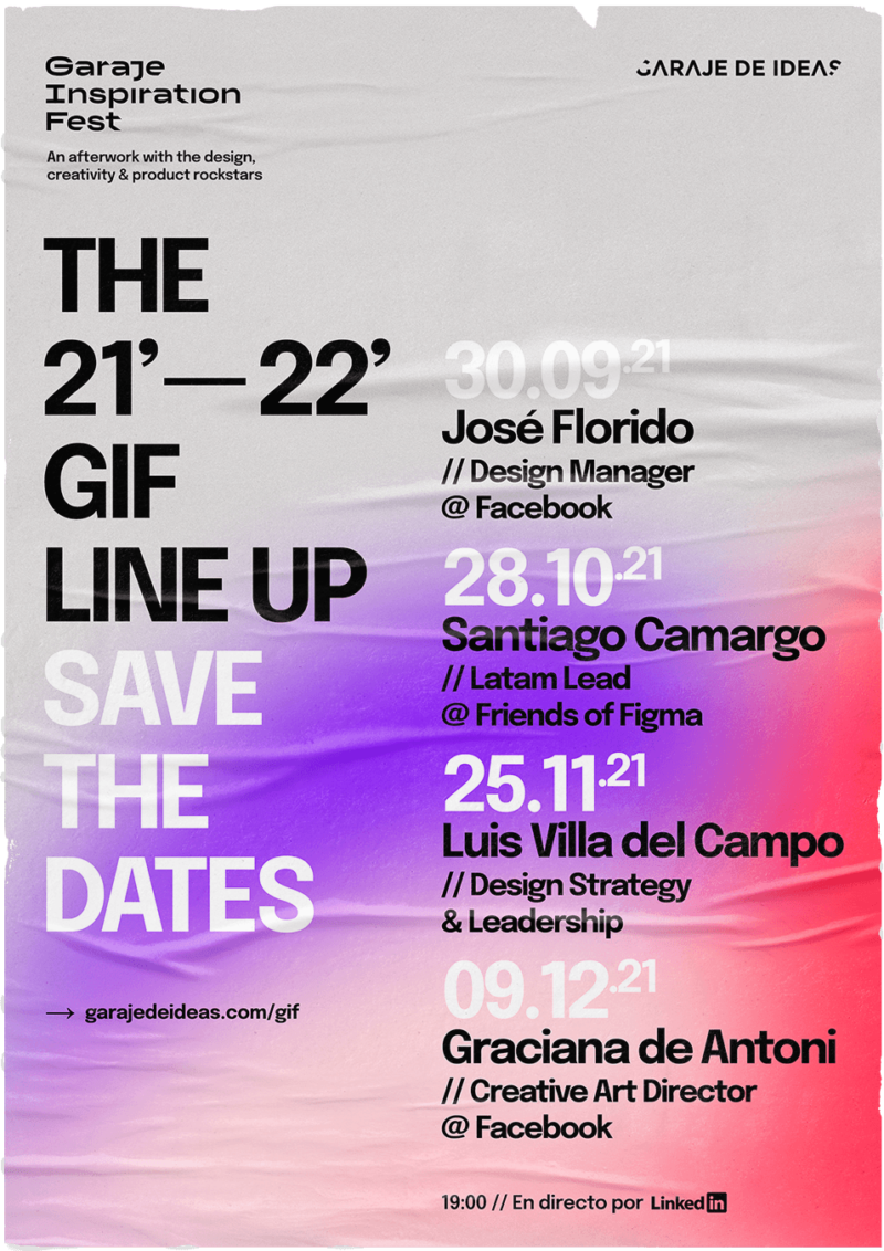 GIF, ciclo de conferencias sobre diseño y creatividad. Online y gratuito