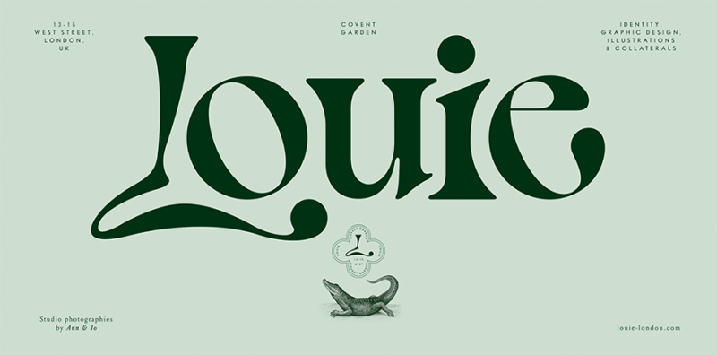 Violaine & Jérémy diseña la identidad de Louie. Gastronomía londinense, diseño francés