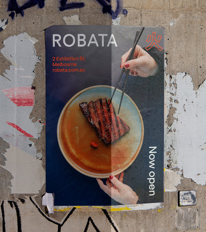 Mucho diseña la identidad de Robata, un restaurante japonés en el centro de Melbourne