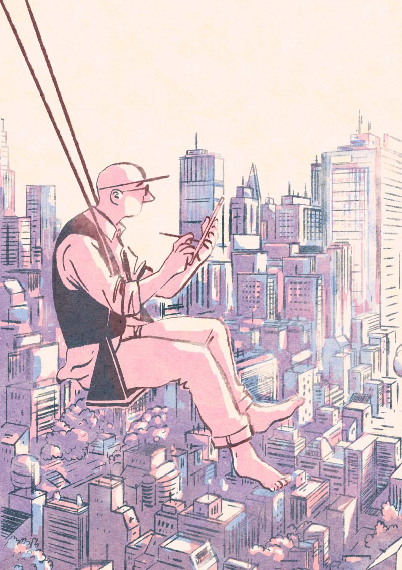 La ilustración "análoga digital" de Luis Mendo. Entre Salamanca y Tokio