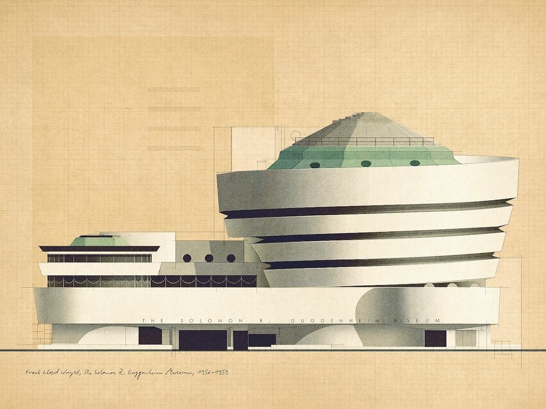 La ilustración arquitectónica de Sander Patelski. Vintage, atrevida y fascinante