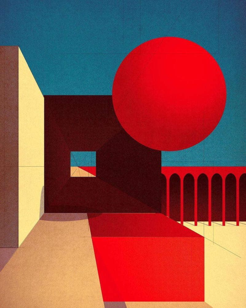 La ilustración arquitectónica de Sander Patelski. Vintage, modernista y fascinante 