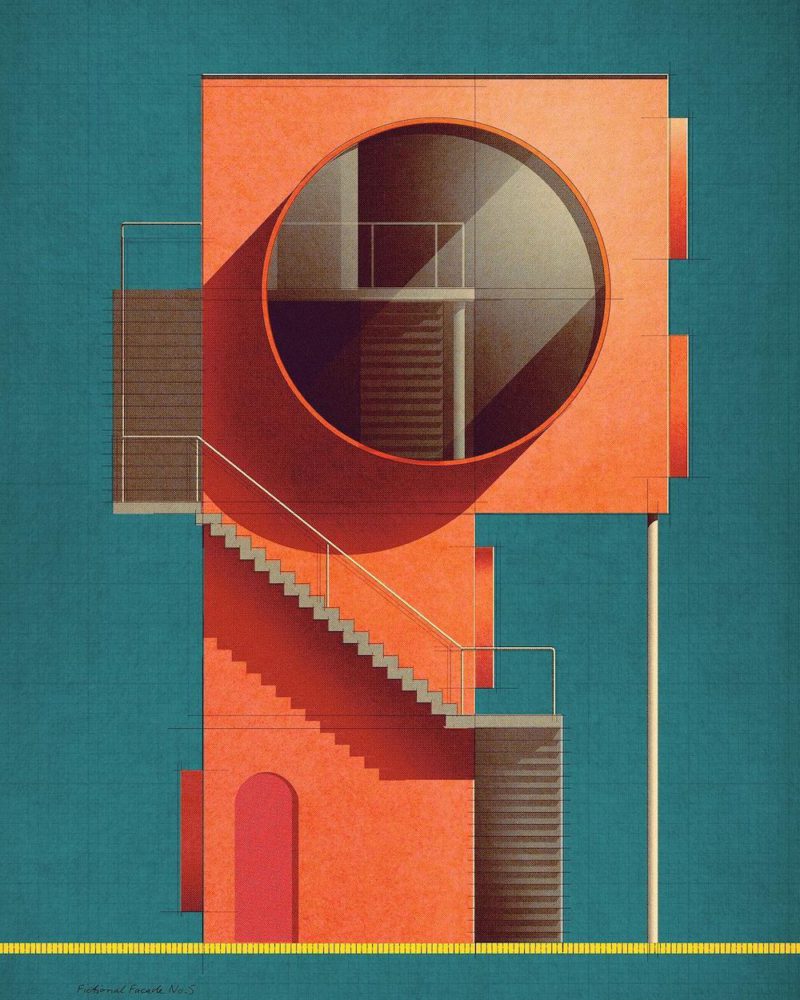 La ilustración arquitectónica de Sander Patelski. Vintage, modernista y fascinante 