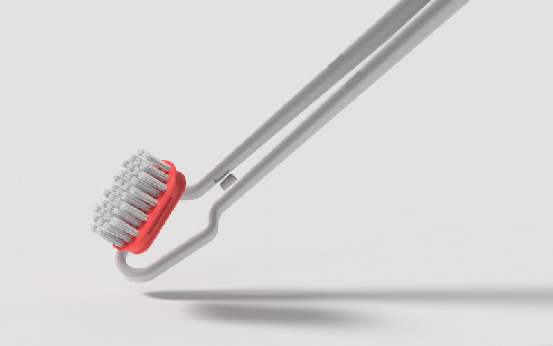El cepillo de dientes de plástico reciclado y cabeza removible de Edo y Yeseul Kim