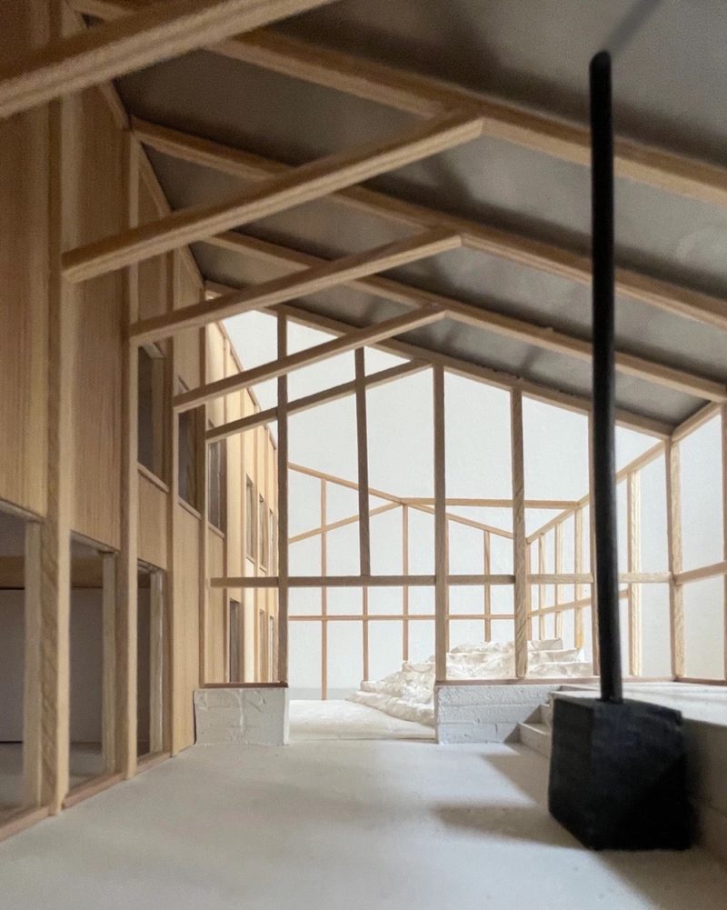 Cemento alisado y mucha madera en la casa-refugio de Sjöblom Freij Arkitekter