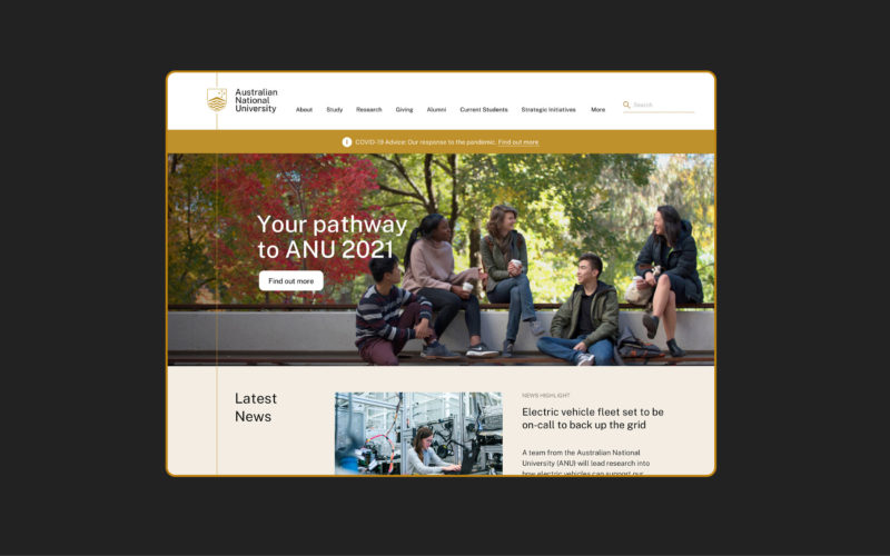 For The People crea la identidad de la Universidad Nacional Australiana. Impecable