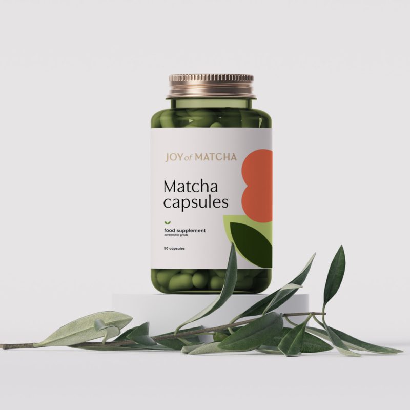 Joy of Matcha, identidad de Sweety. Una iconográfica infusiones de color