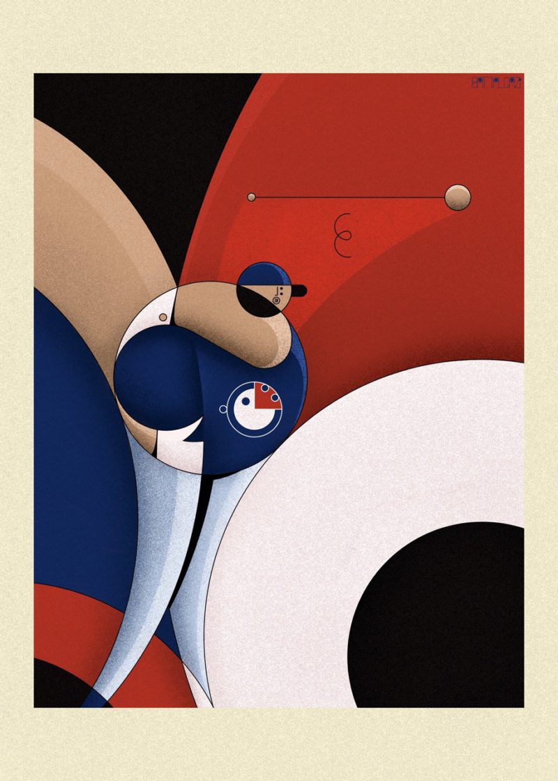 Abstracción y geometría en las ilustraciones deportivas de John Battalgazi