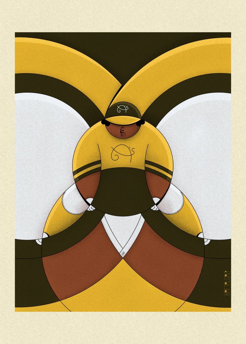 Abstracción y geometría en las ilustraciones deportivas de John Battalgazi