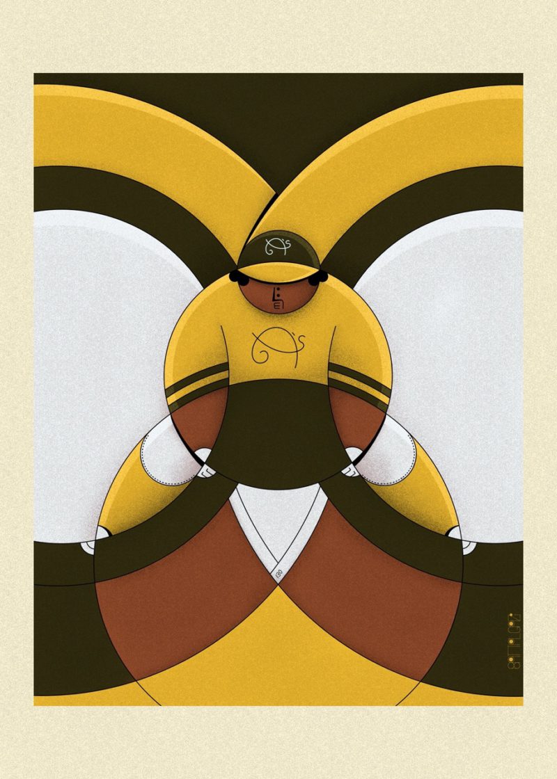 Abstracción y geometría en las ilustraciones deportivas de John Battalgazi