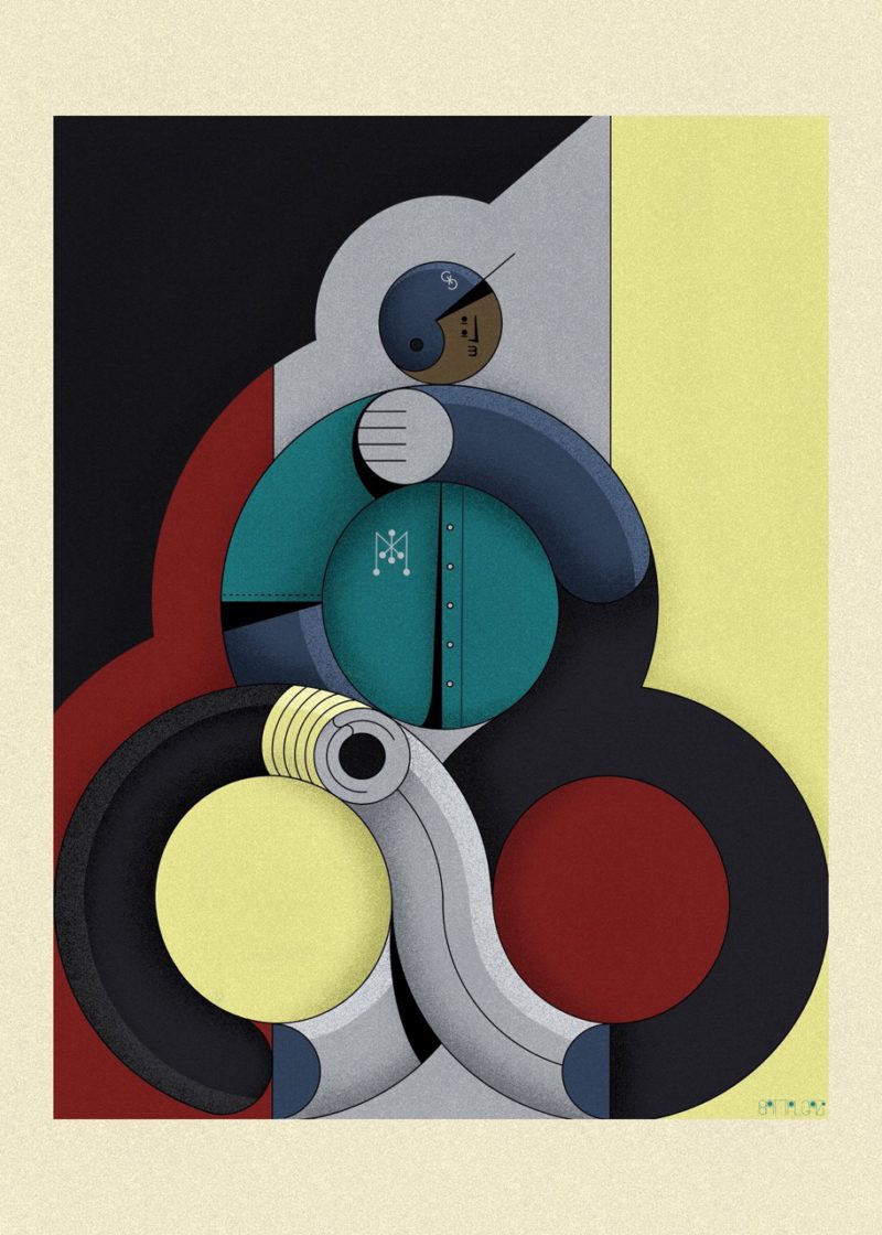 Abstracción y geometría en las ilustraciones deportivas de John Battalgazi