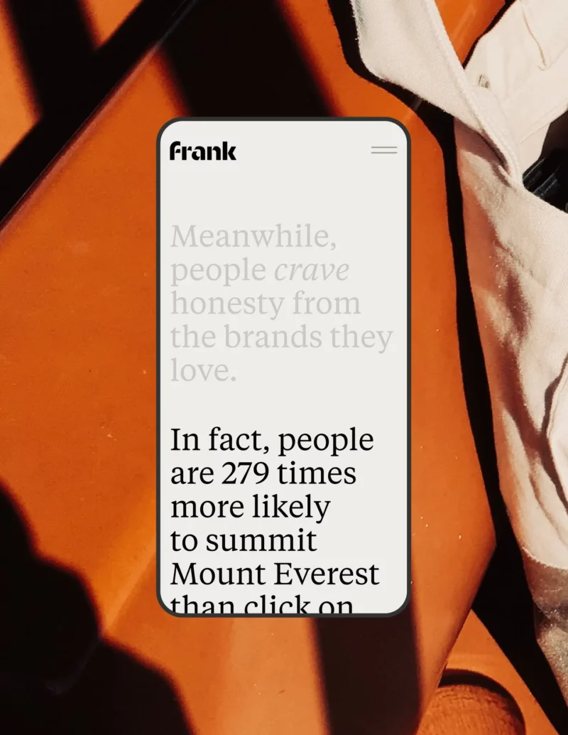 Elena Miska diseña la identidad de Frank. Menos es más, siempre