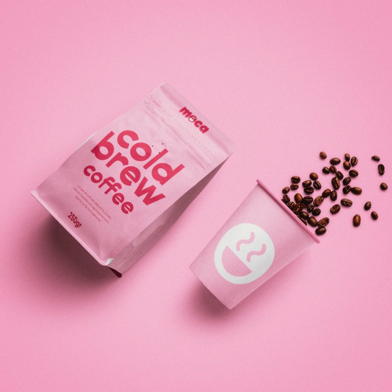 Packaging de Camila Omelischuk y Pietro Sarmento para una línea de café artesanal frío