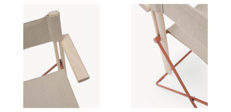 Silla plegable Bacchette: una reinterpretacion de Yasuyuki Sakurai y Risa Sano