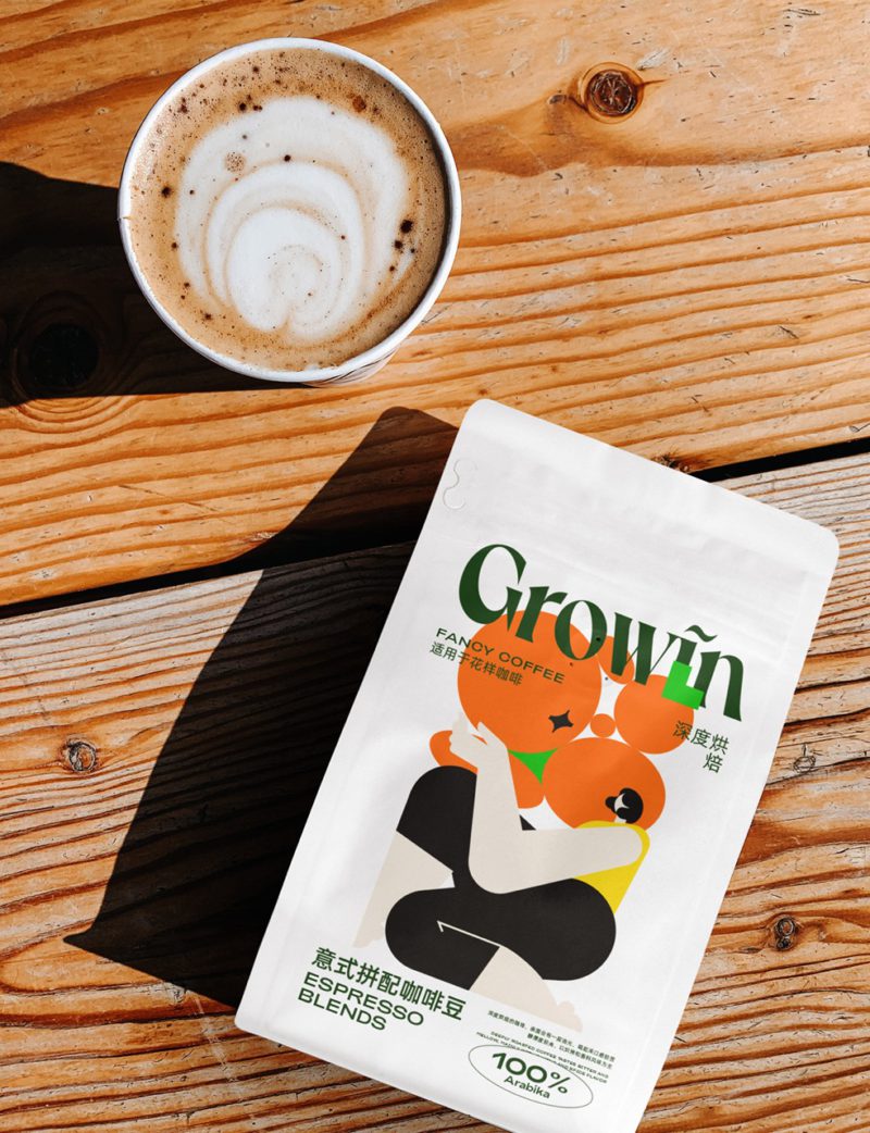 Growin, una identidad cafetera de 4ura Studio