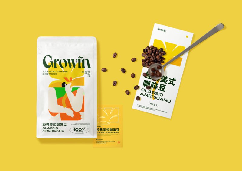 Growin, una identidad cafetera de 4ura Studio