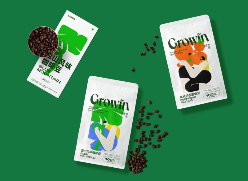 Growin, una identidad cafetera de 4ura Studio