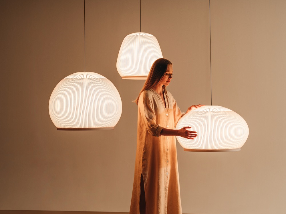 Luz y materialidad en Knit, la colección de luminarias de Meike Harde para Vibia