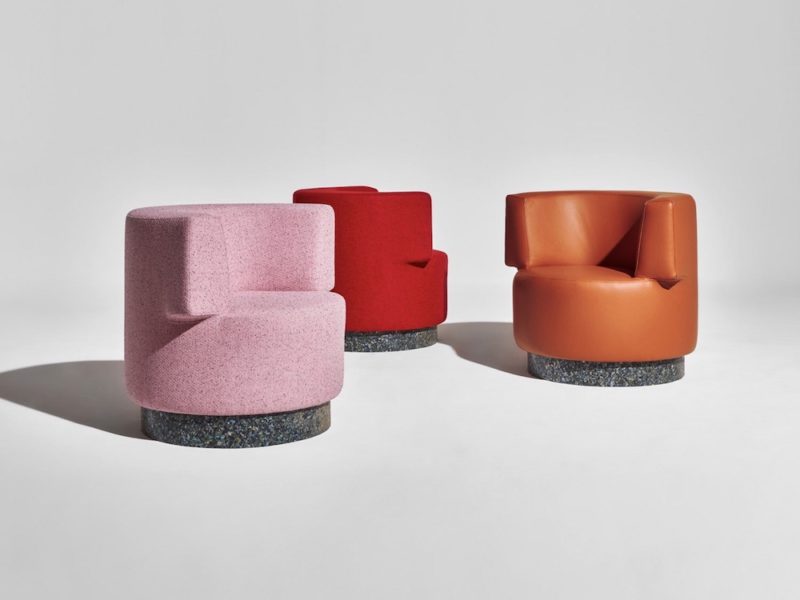 Confetti, el sillón de Gibson Karlo producido en plástico 100% reciclado