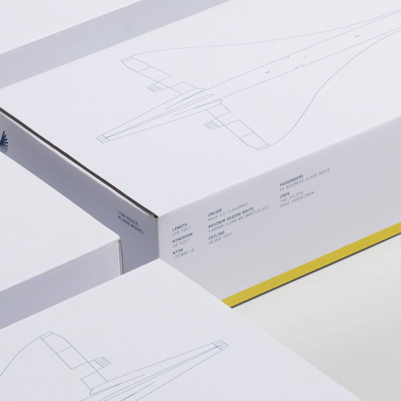 Manual diseña la identidad de Boom, un fabricante de aviones de pasajeros supersónicos