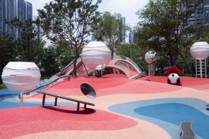 Red Dunes, de Xisui Design. Color y fantasia en las calles de Guangzhou. © Hu Yihao / XISUI Design