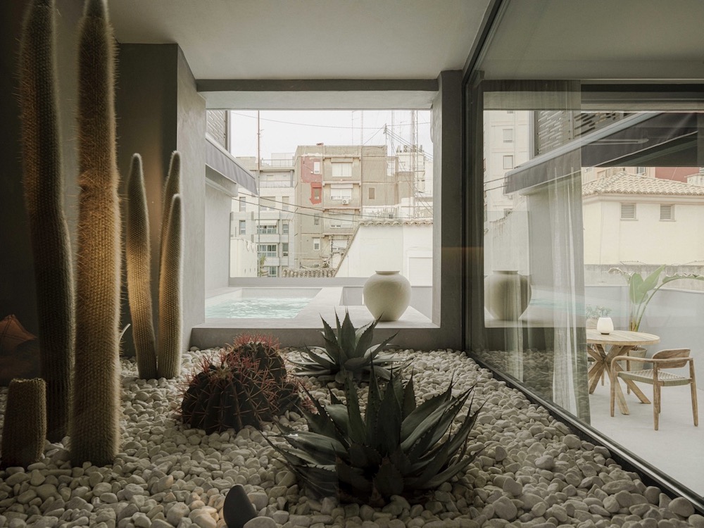 Con piscina y jardín interior, así es el ático de CU4 Arquitectura en el centro de Valencia © David Zarzoso