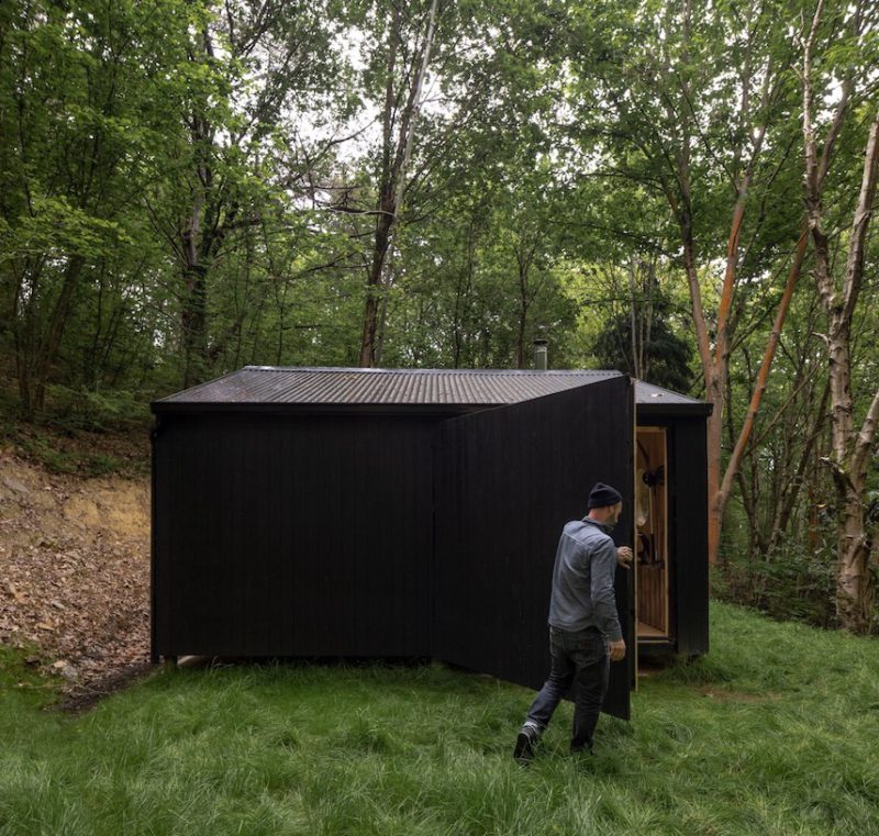 Aralar, la microcabaña de BabelStudio en Gipuzkoa © Biderbost Photo