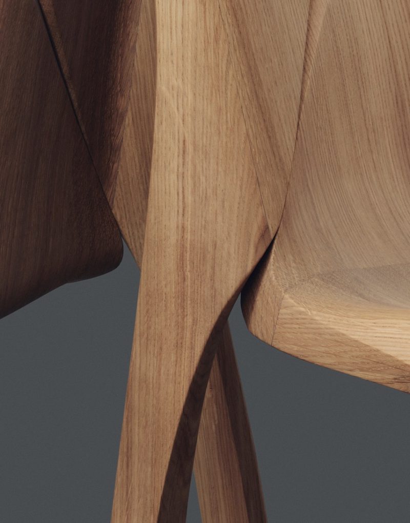 Seyun: madera, asimetría y buen gusto. Una silla de Zaha Hadid Design para Karimoku