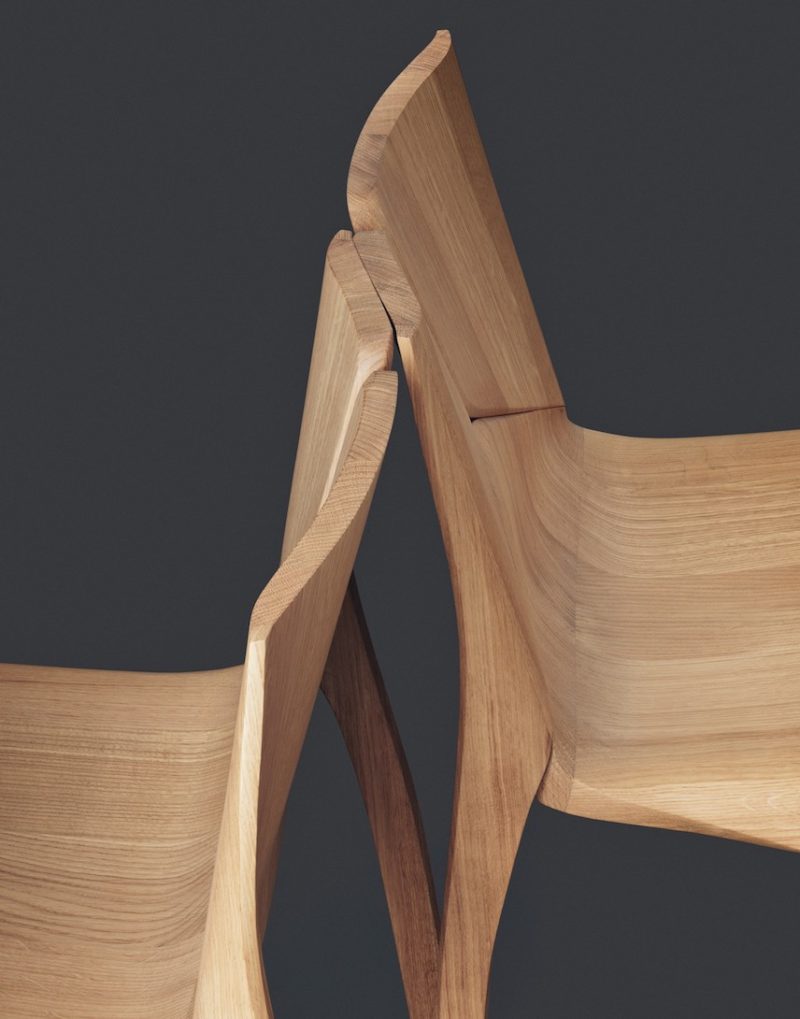 Seyun: madera, asimetría y buen gusto. Una silla de Zaha Hadid Design para Karimoku