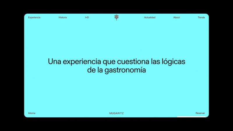 Knom desarrolla la web de Mugaritz. Una experiencia gastronómica de diseño