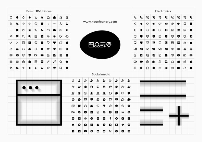 Neue UXUI Icons: precisión, carácter y función